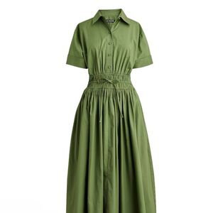 NWT Flawed J. Crew Elena shirtdress in cotton poplin - Utility Green Size 6